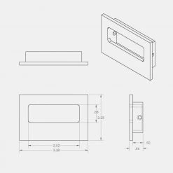 CBH Charlie Flush Pull 335 Sliding Door And Cabinet HARDWARE