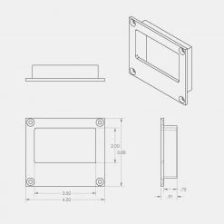 CBH Charlie Flush Pull 345 Sliding Door And Cabinet