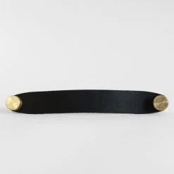 Lamborn HARDWARE Cassidy Leather Brass Handle Black