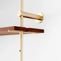 Object/Interface HARDWARE Brass Rail Shelving