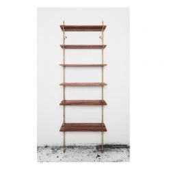 Object/Interface HARDWARE Brass Rail Shelving
