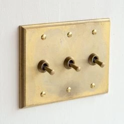 MATUREWARE Brass Switch Plate - Multi Rect HARDWARE