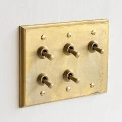 MATUREWARE Brass Switch Plate - Multi Rect HARDWARE