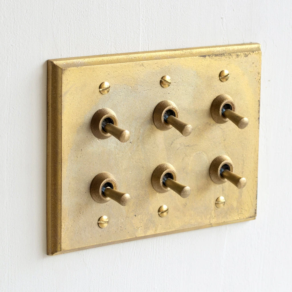 MATUREWARE Brass Switch Plate - Multi Rect HARDWARE 3 MATUREWARE Brass Switch Plate - Multi Rect HARDWARE