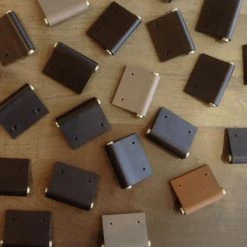 Chapman & Bose HARDWARE EP01 Leather Edge Pull: Satin Brass Core 59 Chapman & Bose HARDWARE EP01 Leather Edge Pull: Satin Brass Core