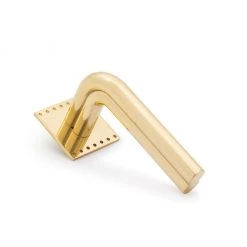 Maison Vervloet Stardust Smooth Lever Handle On Rose HARDWARE