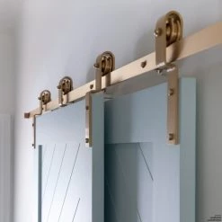 1925Workbench Bypass Barn Door Hardware TELESCOPIC