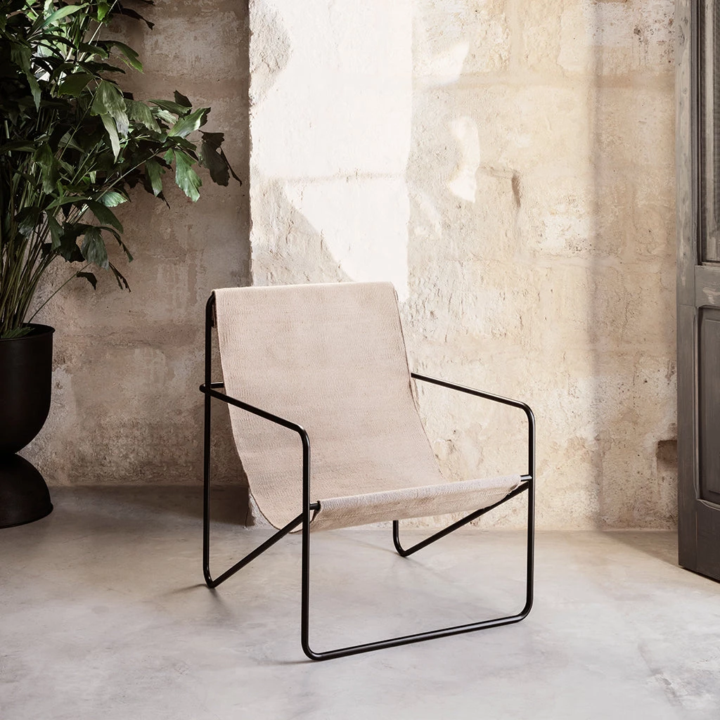 Ferm Living Black Solid Desert Lounge Chair 1 Ferm Living Black Solid Desert Lounge Chair