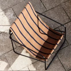 Ferm Living Black Stripe Desert Lounge Chair Furniture