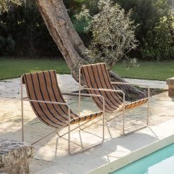 Ferm Living Furniture Cashmere Stripe Desert Lounge Chair